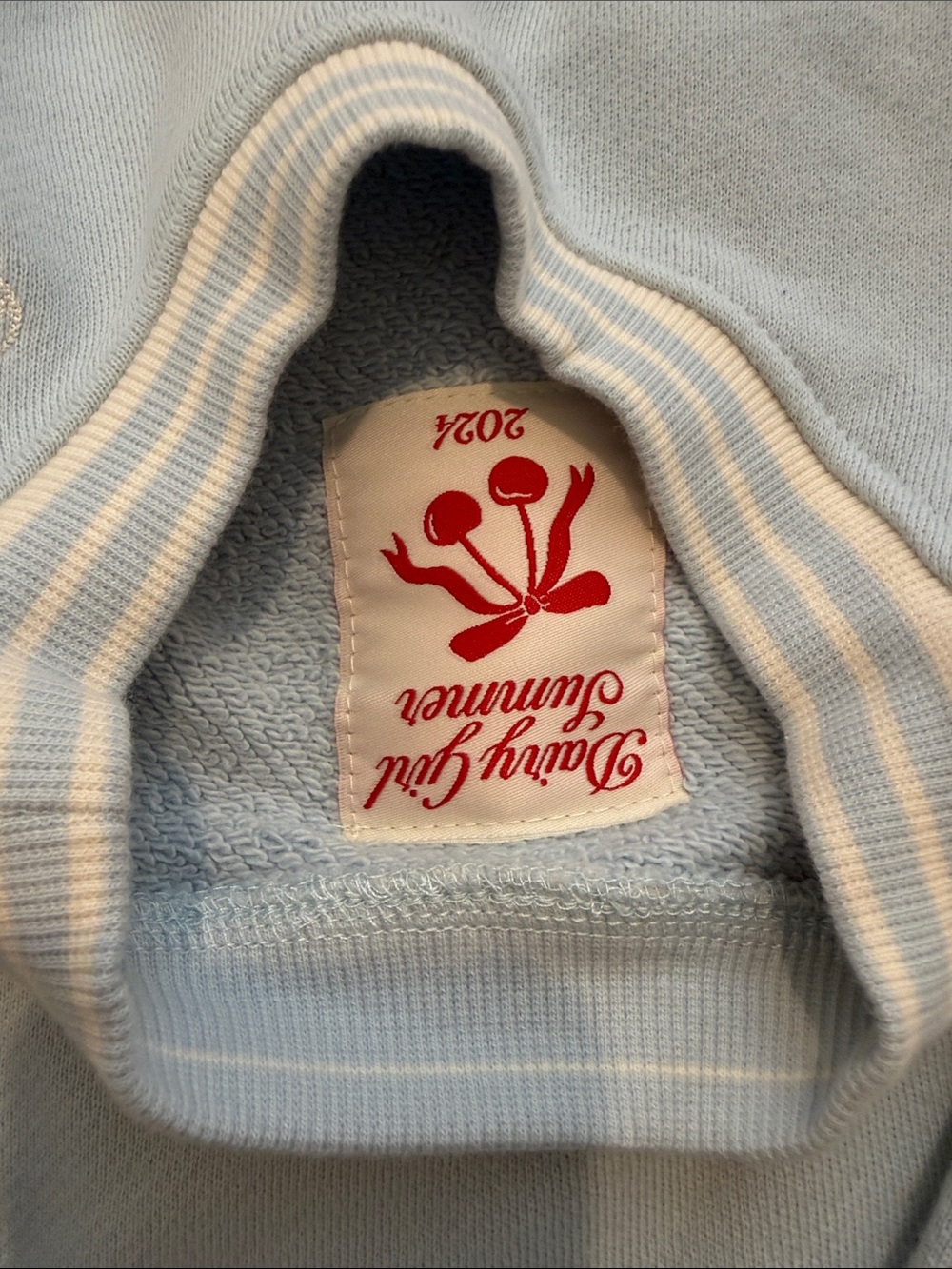 New dairy boy Countryside Blue Varsity Pullover blue sweatshirt top shirt soldou - Picture 3 of 5